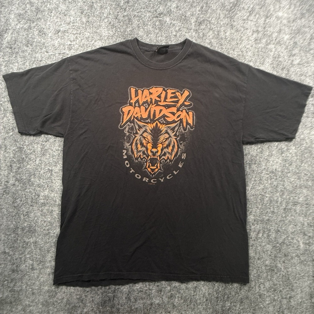Harley Davidson T Shirt Mens XXL Black Wolf Graphic Regular Fit 2021 Tennessee